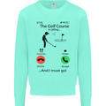 Golf Is Calling Golfer Golfing Funny Kids Sweatshirt Jumper Peppermint