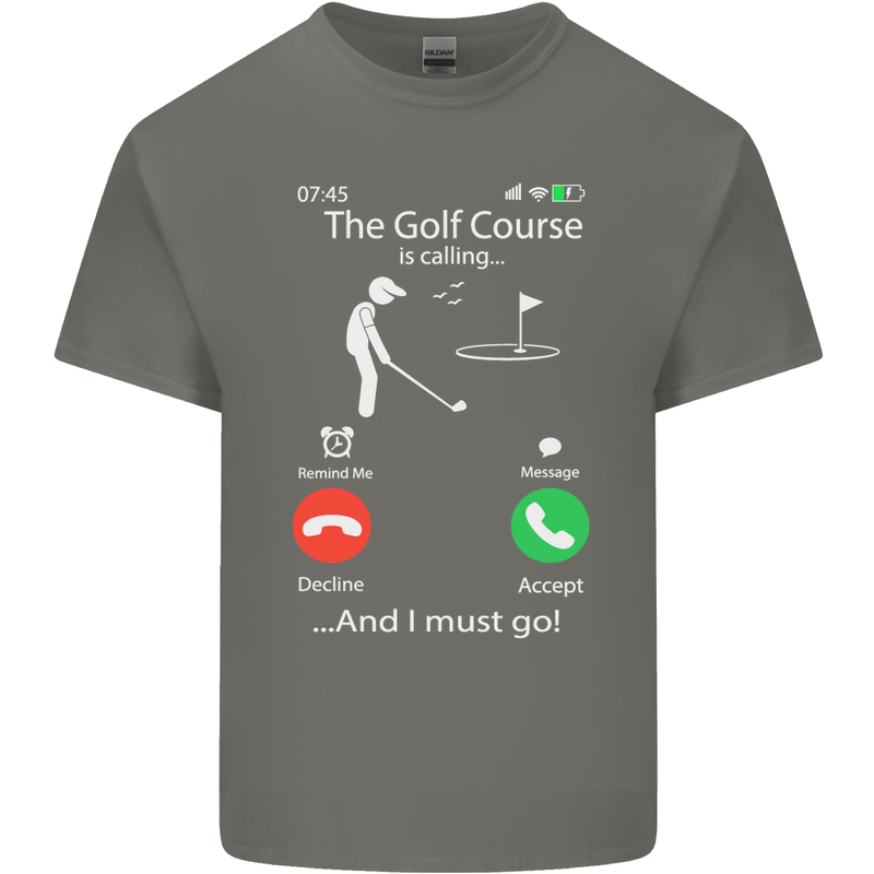 Golf Is Calling Golfer Golfing Funny Kids T-Shirt Childrens Charcoal