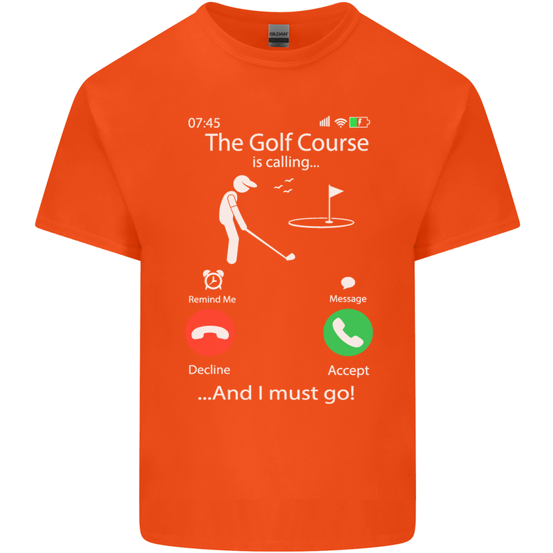 Golf Is Calling Golfer Golfing Funny Kids T-Shirt Childrens Orange