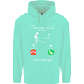 Golf Is Calling Golfer Golfing Funny Mens 80% Cotton Hoodie Peppermint