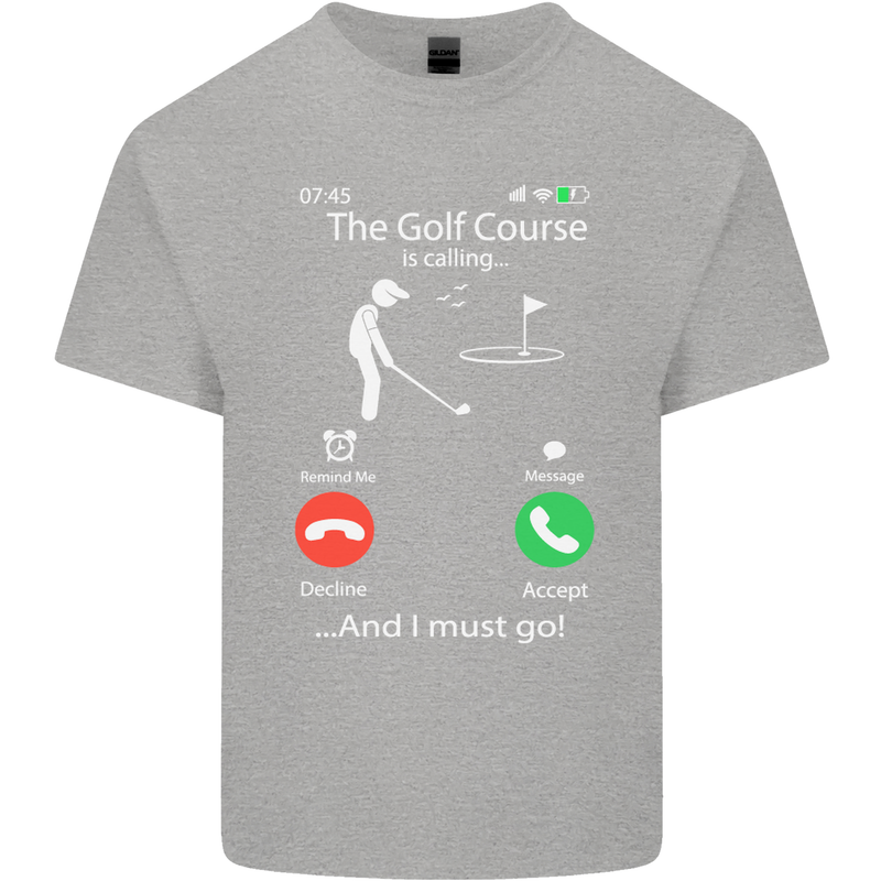 Golf Is Calling Golfer Golfing Funny Mens Cotton T-Shirt Tee Top Sports Grey