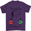 Golf Is Calling Golfer Golfing Funny Mens T-Shirt Cotton Gildan Purple