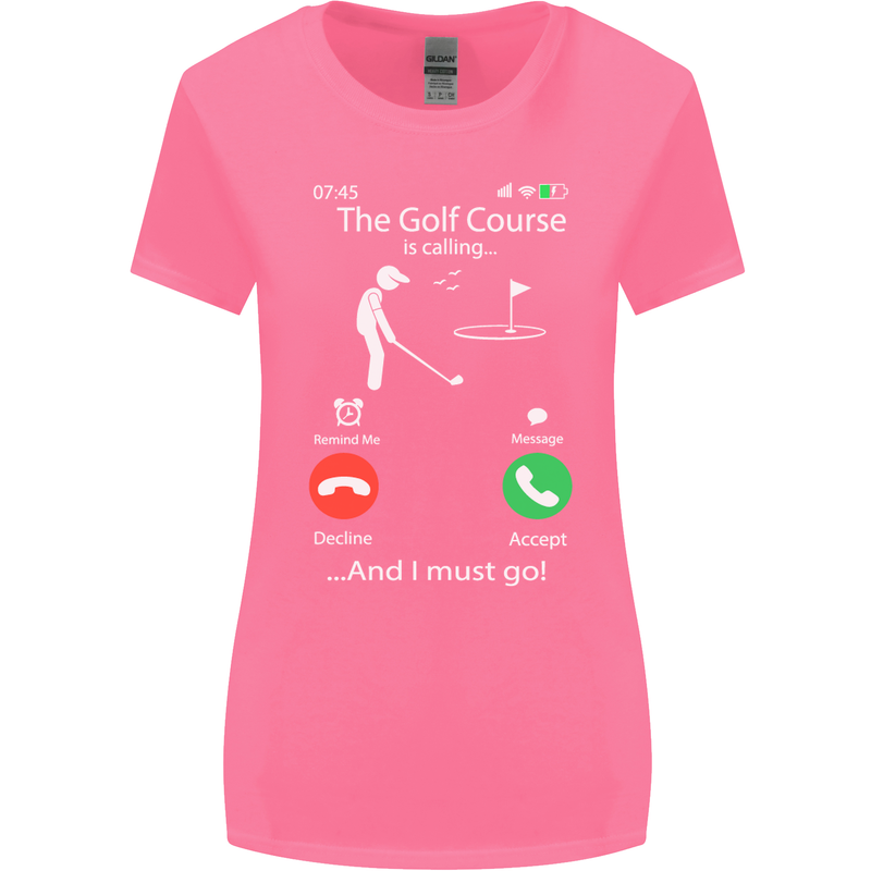Golf Is Calling Golfer Golfing Funny Womens Wider Cut T-Shirt Azalea