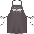 Golf Life's Full of Important Choices Funny Cotton Apron 100% Organic Dark Grey
