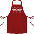 Golf Life's Full of Important Choices Funny Cotton Apron 100% Organic Maroon
