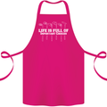 Golf Life's Full of Important Choices Funny Cotton Apron 100% Organic Pink