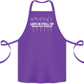 Golf Life's Full of Important Choices Funny Cotton Apron 100% Organic Purple