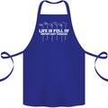 Golf Life's Full of Important Choices Funny Cotton Apron 100% Organic Royal Blue
