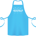 Golf Life's Full of Important Choices Funny Cotton Apron 100% Organic Turquoise