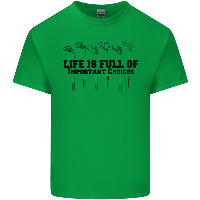 Golf Life's Important Choices Funny Golfing Kids T-Shirt Childrens Irish Green