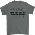 Golf Life's Important Choices Funny Golfing Mens T-Shirt 100% Cotton Charcoal