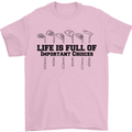 Golf Life's Important Choices Funny Golfing Mens T-Shirt 100% Cotton Light Pink