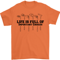 Golf Life's Important Choices Funny Golfing Mens T-Shirt 100% Cotton Orange