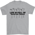 Golf Life's Important Choices Funny Golfing Mens T-Shirt 100% Cotton Sports Grey