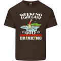 Golf Weekend Golfer Alcohol Beer Funny Mens Cotton T-Shirt Tee Top Dark Chocolate