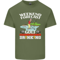 Golf Weekend Golfer Alcohol Beer Funny Mens Cotton T-Shirt Tee Top Military Green