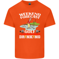 Golf Weekend Golfer Alcohol Beer Funny Mens Cotton T-Shirt Tee Top Orange