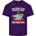 Golf Weekend Golfer Alcohol Beer Funny Mens Cotton T-Shirt Tee Top Purple