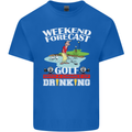 Golf Weekend Golfer Alcohol Beer Funny Mens Cotton T-Shirt Tee Top Royal Blue
