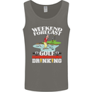 Golf Weekend Golfer Alcohol Beer Funny Mens Vest Tank Top Charcoal