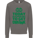 Good Day to Get Drunk St. Patrick's Day Mens Sweatshirt Jumper Charcoal