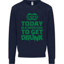 Good Day to Get Drunk St. Patrick's Day Mens Sweatshirt Jumper Navy Blue