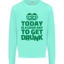 Good Day to Get Drunk St. Patrick's Day Mens Sweatshirt Jumper Peppermint