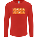 Good Vibes Periodic Table Chemistry Funny Mens Long Sleeve T-Shirt Red