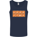 Good Vibes Periodic Table Chemistry Funny Mens Vest Tank Top Navy Blue