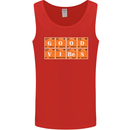Good Vibes Periodic Table Chemistry Funny Mens Vest Tank Top Red