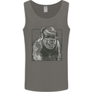 Gorilla with Headphones DJ Dance Music Mens Vest Tank Top Charcoal