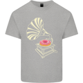 Gramophone Donut Music DJ Vinyl Funny Mens Cotton T-Shirt Tee Top Sports Grey