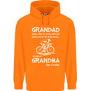 Grandad Cycles When He Wants Cycling Bike Childrens Kids Hoodie Orange