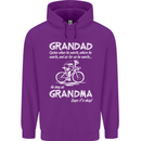 Grandad Cycles When He Wants Cycling Bike Childrens Kids Hoodie Purple