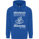 Grandad Cycles When He Wants Cycling Bike Childrens Kids Hoodie Royal Blue