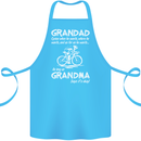 Grandad Cycles When He Wants Cycling Bike Cotton Apron 100% Organic Turquoise