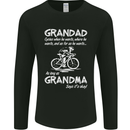 Grandad Cycles When He Wants Cycling Bike Mens Long Sleeve T-Shirt Black
