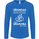 Grandad Cycles When He Wants Cycling Bike Mens Long Sleeve T-Shirt Royal Blue