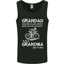 Grandad Cycles When He Wants Cycling Bike Mens Vest Tank Top Black