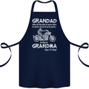 Grandad Grandma Biker Motorcycle Motorbike Cotton Apron 100% Organic Navy Blue