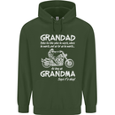 Grandad Grandma Biker Motorcycle Motorbike Mens 80% Cotton Hoodie Forest Green
