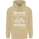 Grandad Grandma Biker Motorcycle Motorbike Mens 80% Cotton Hoodie Sand