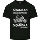 Grandad Grandma Biker Motorcycle Motorbike Mens Cotton T-Shirt Tee Top Black