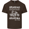 Grandad Grandma Biker Motorcycle Motorbike Mens Cotton T-Shirt Tee Top Dark Chocolate