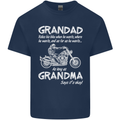 Grandad Grandma Biker Motorcycle Motorbike Mens Cotton T-Shirt Tee Top Navy Blue