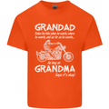 Grandad Grandma Biker Motorcycle Motorbike Mens Cotton T-Shirt Tee Top Orange