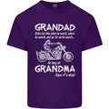 Grandad Grandma Biker Motorcycle Motorbike Mens Cotton T-Shirt Tee Top Purple
