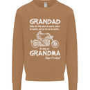 Grandad Grandma Biker Motorcycle Motorbike Mens Sweatshirt Jumper Caramel Latte