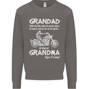 Grandad Grandma Biker Motorcycle Motorbike Mens Sweatshirt Jumper Charcoal