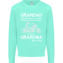 Grandad Grandma Biker Motorcycle Motorbike Mens Sweatshirt Jumper Peppermint